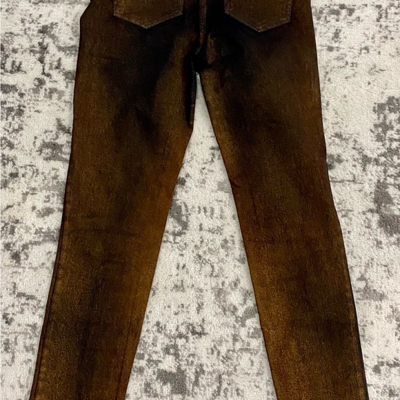Women’s Ella Moss Brown Shimmery Two Tone High Rise Skinny Ankle Jeans Pants 26 - Picture 7 of 8
